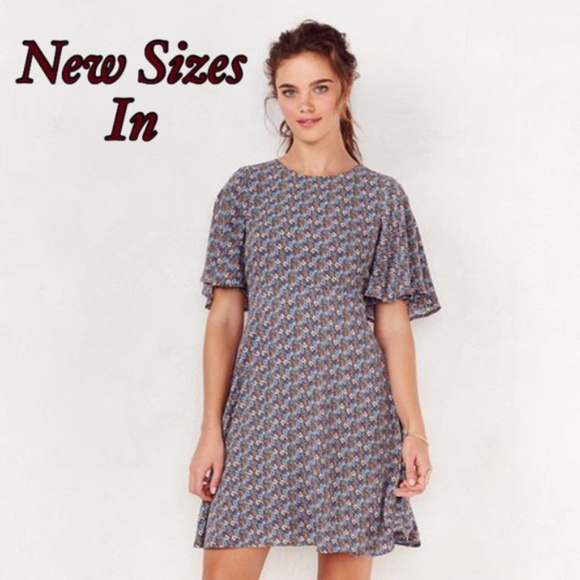 SOLD LC Lauren Conrad Babydoll Dress Blue Sz - Picture 6 of 6